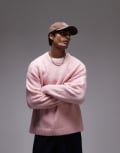 [Topman] Topman relaxed fit jumper in light pink XL Light pink