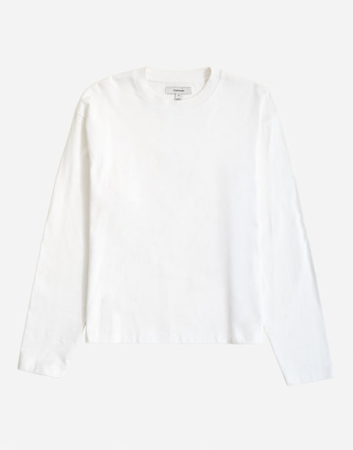 Topman relaxed fit kort långärmad t-shirt i vitt, 6 av 7