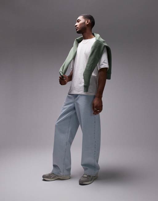 Topman relaxed fit linen-mix T-shirt in ecru, 3 of 4