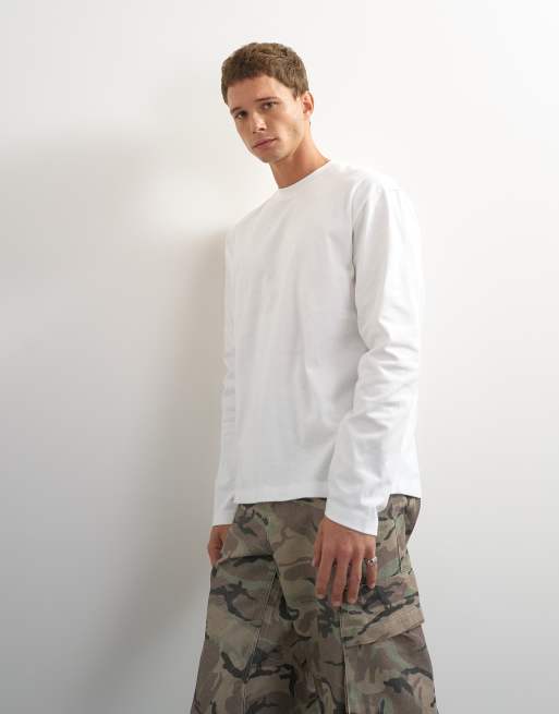 Topman relaxed fit long sleeve t-shirt in white, 3 of 5