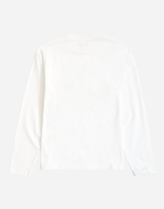 Model wearing Relaxed fit long sleeve t-shirt in white