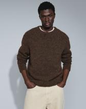 Topman relaxed fit loose knit jumper in brown