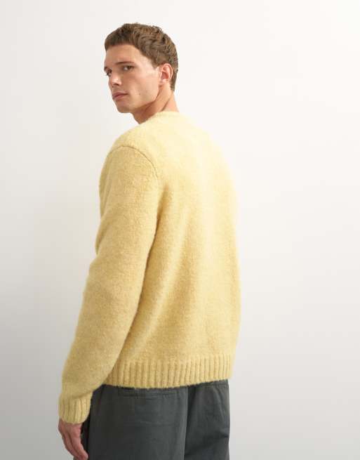 Topman relaxed fit loose knit sweater in yellow, 5 of 5