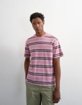 Topman relaxed fit striped t-shirt in pink