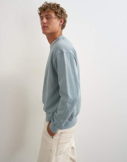 Topman relaxed-fit sweatshirt in gewassen blauw, 5 van 5