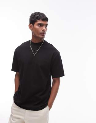 Topman Topman relaxed fit t-shirt in black