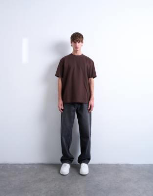 Topman Relaxed Fit T-shirt In Brown