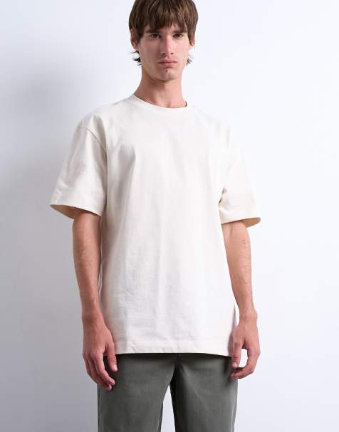 Topman relaxed fit t-shirt in ecru - view 1