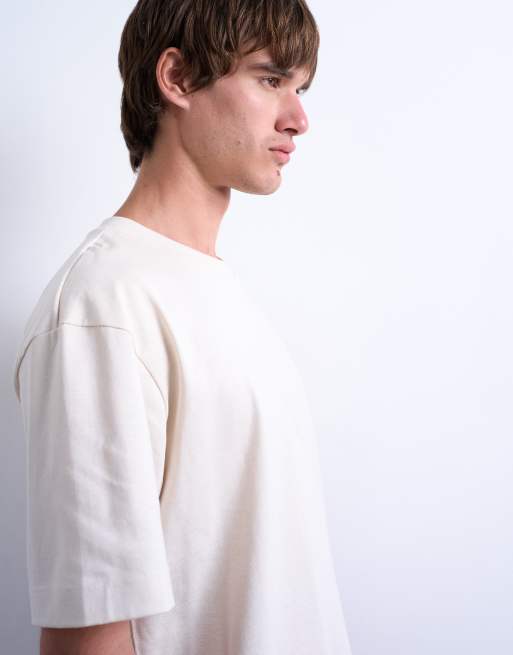 Topman relaxed fit t-shirt in ecru, 3 of 5