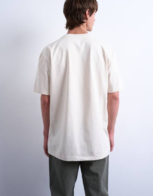 Topman relaxed fit t-shirt in ecru, 4 of 5