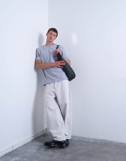 Topman oversized fit t-shirt in grey marl