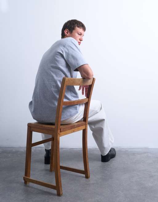 Topman oversized fit t-shirt in grey marl