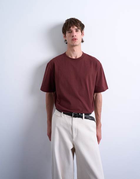Topman – Relaxed-Fit-T-Shirt in Kamelbraun - view 1