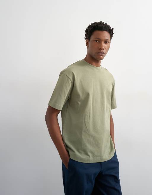 Topman relaxed fit t-shirt in khaki, 4 of 5