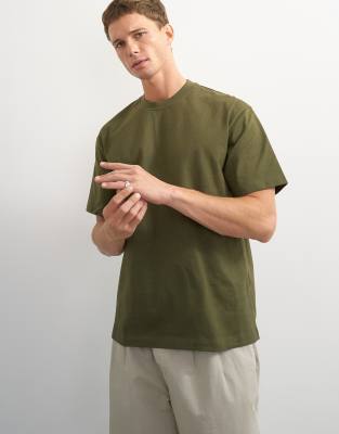 Topman Relaxed Fit T-shirt In Green