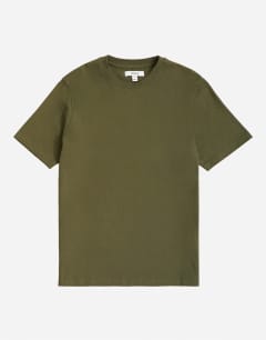 Model wearing Relaxed fit t-shirt in khaki