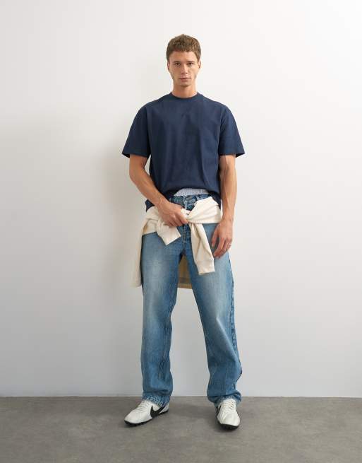 Topman relaxed fit t-shirt in navy, 3 of 7