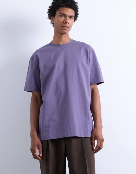 Topman – Relaxed-Fit-T-Shirt in staubigem Lila - view 1