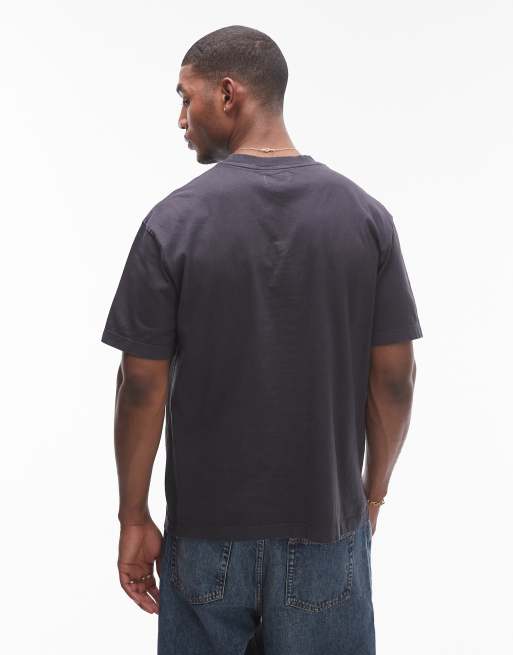 Topman relaxed fit T-shirt in washed black, 2 of 4