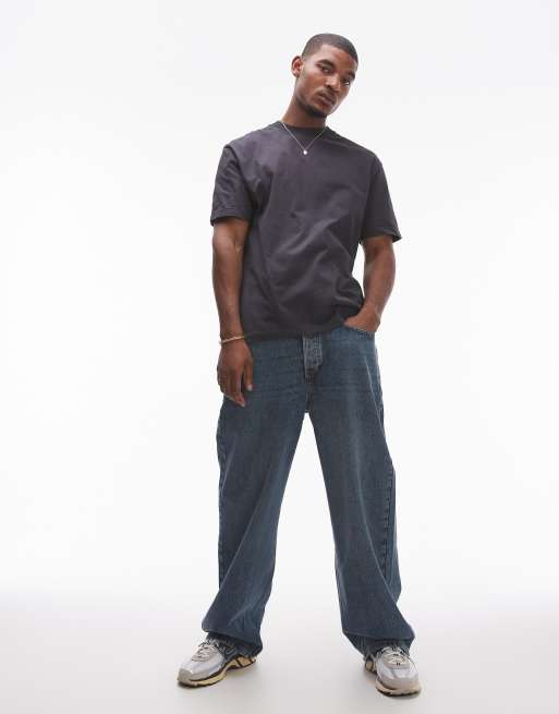 Topman relaxed fit T-shirt in washed black, 3 of 4