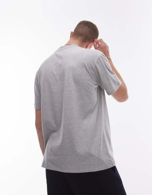 Topman relaxed fit t-shirt with Carpe Diem print in heather gray, 3 of 4