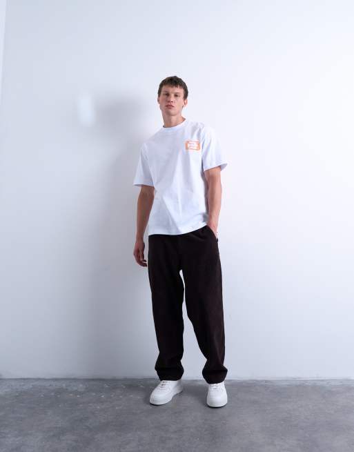 Topman relaxed fit t-shirt with front and back bird doodle print and embroidery in white, 2 of 5