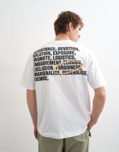 Topman relaxed fit t-shirt with front and back forgiveness print in black