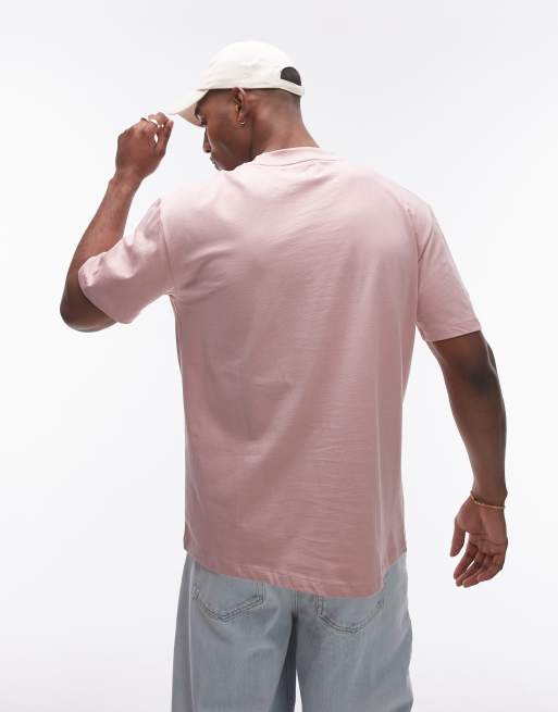 Topman relaxed fit t-shirt with fruit print in washed pink, 2 of 4