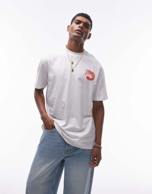 Topman relaxed fit t-shirt with fruit print in white, 2 of 4