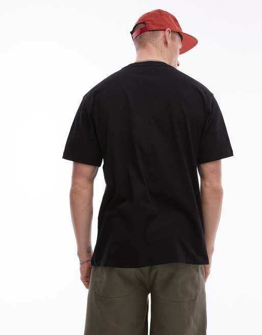 Topman relaxed fit t-shirt with stolen hearts club patch embroidery in black, 2 of 4