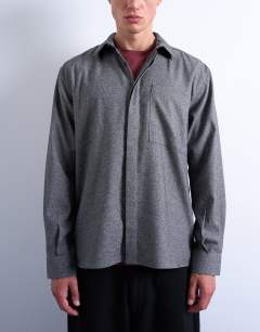 Relaxed fit textured shirt in salt & pepper