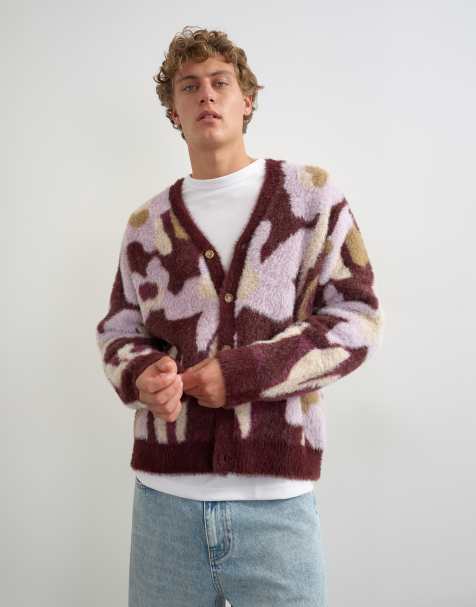 Topman relaxed-fit vest met bloemenprint in bordeauxrood - view 1