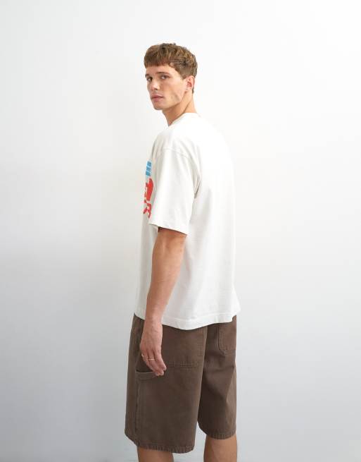Topman relaxed fit vintage limited print t-shirt i naturvit, 2 av 5