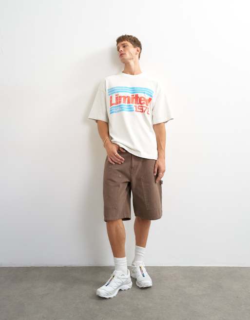 Topman relaxed fit vintage limited print t-shirt in ecru, 3 of 5