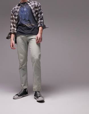 Topman relaxed jeans in light wash tint - ASOS Price Checker
