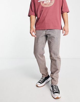 Topman relaxed jeans in pink tint