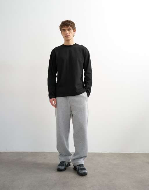 Topman relaxed long sleeve tee in black , 2 of 5