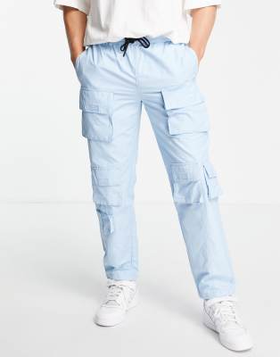 Topman relaxed multi pocket cargo pants 
