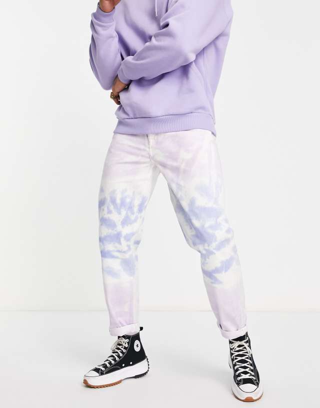 Topman - relaxed ombre jeans in purple