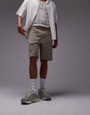 Topman Relaxed Short In Stone-neutral