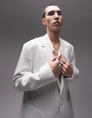 Topman relaxed single breasted suit jacket in mint green crepe - ASOS Price Checker