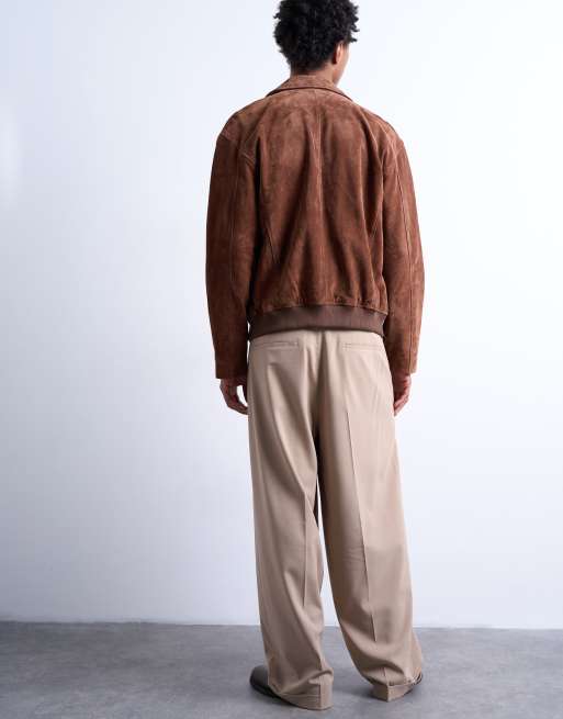 Topman relaxed smart pants in beige, 5 of 5