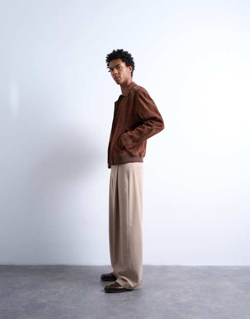 Topman relaxed smart trousers in beige, 3 of 5
