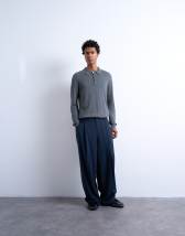 Topman relaxed smart trousers in navy