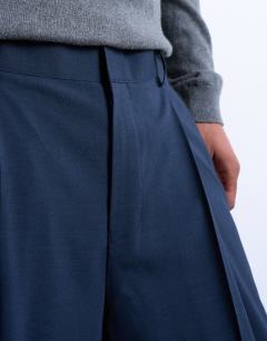 Model wearing Relaxed smart trousers in navy