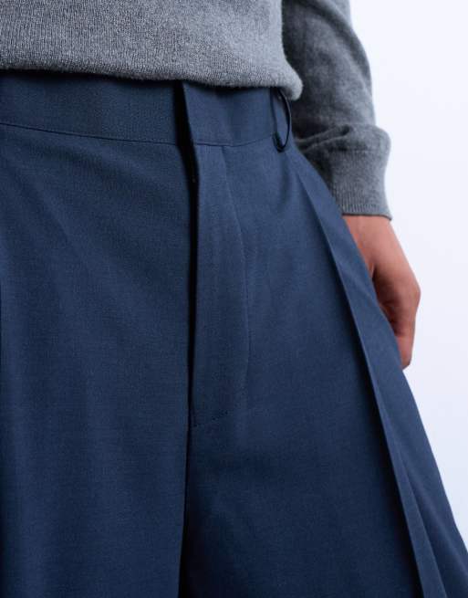 Topman relaxed smart trousers in navy, 4 of 5