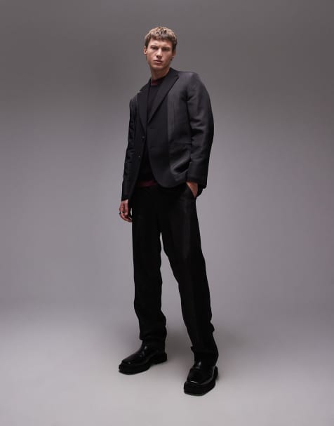 Topman relaxed suit in black - view 1