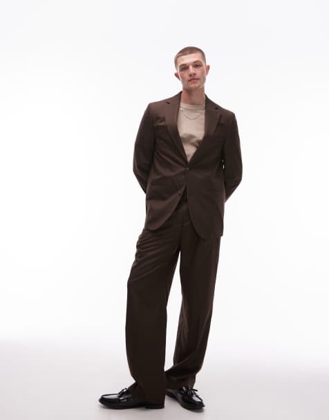 Topman relaxed suit in brown - view 1
