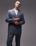 [Topman] Topman relaxed suit jacket in blue Chest 36 Regular Blue
