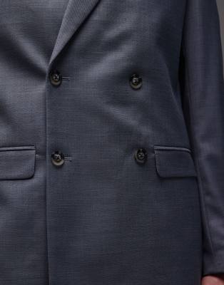 Topman Relaxed Suit Jacket In Blue